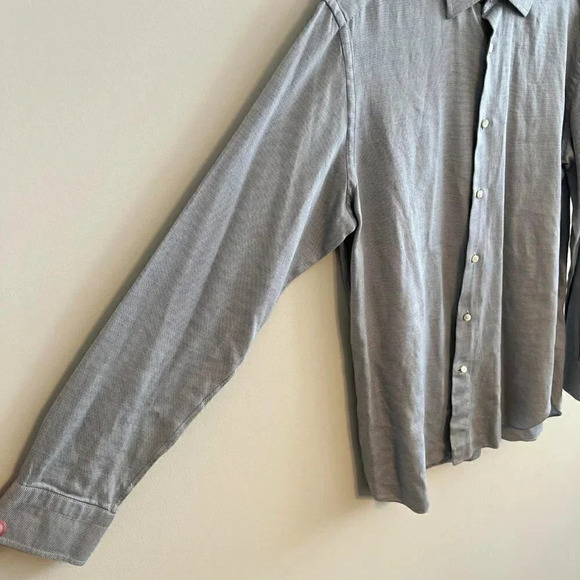 Ermenegildo Zegna Micro Diamond Print Button Down 42 / 16.5 - Picture 2 of 7